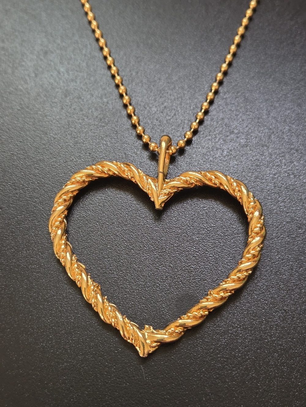 Elegant Gold Heart Pendant Necklace
